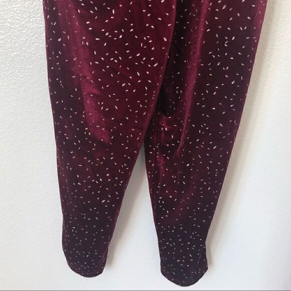 NWT SPEECHLESS Wine Red Sparkly Spaghetti Strap Jumpsuit Size Medium - Picture 3 of 14